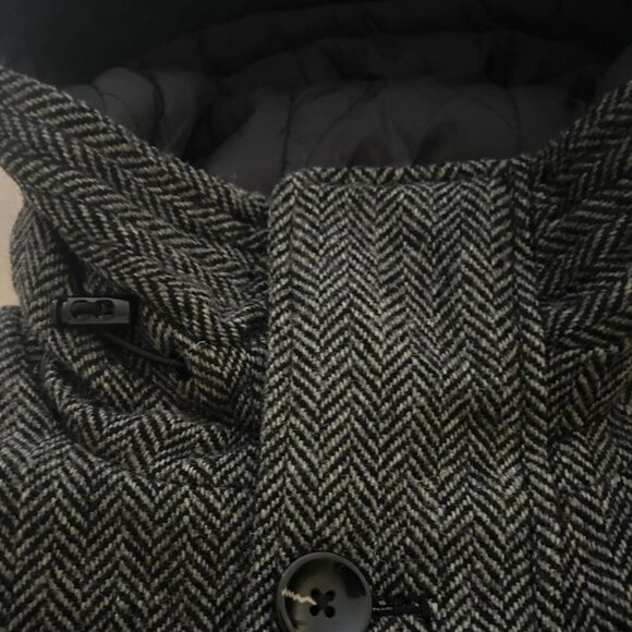 ZARA MAN Herringbone Hooded Jacket/Coat Size L New With Tags - Picture 10 of 15